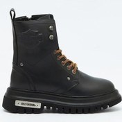 Resim Harley Davidson Dearie Black Deri Kadın Bot 001 
