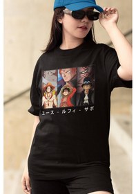 Resim One Piece Als Siyah Tişört 