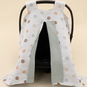 Resim Puset Örtüsü - Çift Taraflı - Petrol Mavisi Waffle - Puantiye 