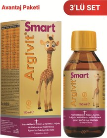 Resim Smart Fosfotidilserin Kolin L-karnitin L-arjinin Multivitamin Multimineral Şurup 150 Ml 3 Lü Paket 