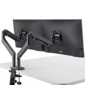 Resim NPO STD7080G 10\-27\" Alüminyum Amortisörlü VESA Monitör Tutucu Çift Kol Koyu Gri \t 