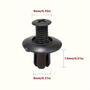 Resim 50/100/500adet Dayanıklı Plastik Rivetler Takviyeler 8mm - Hızlı Montaj Vidalama Araba Tamponları, Fender, Trim için - Evrensel Uygun for TOYOTA, for Ford Focus, for Kia, for Nissan, Yamaha için - Şık Siyah Sonlandırma Otomobil Gövde Onarım Çözümü 