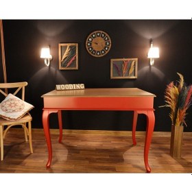 Resim Wooding-Mobilya Wooding 120 Cm Masif Kırmızı Naturel Yemek Masası 