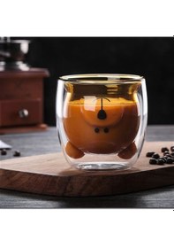 Resim Çift Cidarlı Tasarım Cam Bardak 2'Li Bardak 