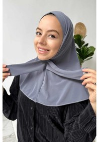 Resim Kahijab Çıtçıtlı Bone - Gri - Standart Gri 