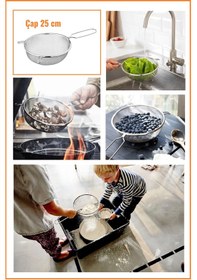 Resim Paslanmaz Çelik Süzgeç 25 Cm 