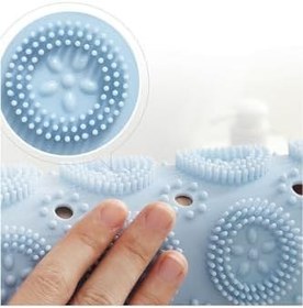 Resim Doori Silikon Vantuzlu Masajlı Banyo Duş Kaydırmaz Paspas Duşakabin Paspası. Ayak Kaydırmaz Masaj Yapar 