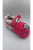Resim Kadın Pembe Köpek Figürlü Pelüş Panduf 