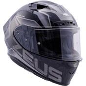 Resim Agv Zeus Zs-826 Bk3 Motosiklet Kaskı Gümüş - Siyah 