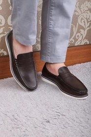 Resim Ducavelli Vittoria Hakiki Deri Erkek Günlük Ayakkabı Loafer Ayakkabı 