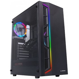 Resim Rampage VICTORY PLUS 600W 80+ BRONZE Temperli Camlı 4*12cm RGB Fan + Led Şerit Gaming Oyuncu Kasası 