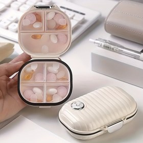 Resim 1 Adet Taşınabilir 7 Günlük Seyahat İçin Tablet Kutusu, 7 Bölme Kapalı Depolama Tablet Kutusu, Tablet Organizatörü 