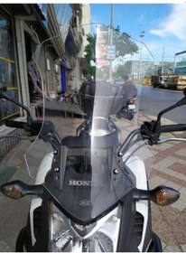 Resim Zeus Motor 2012-2015 Honda Nc 700 X Uyumlu Uzun Ön Cam Şeffaf Renk 