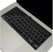 Resim McStorey Macbook Air Pro Klavye Kılıfı Arapça Baskı 14 İnç A2681 A2941 A2442 A2485 Siyah 