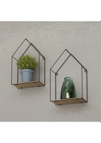 Resim Teknotel 2 Adet Dekoratif Duvar Rafı Mat Siyah Mg512 Ev Tipi Mat Siyah 