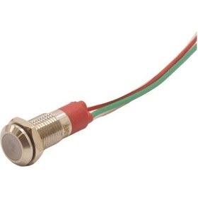 Resim Motorobit 08L-P1/Rg+ 8Mm 12-24V Kablolu Metal Sinyal Lambası - 2 Renk Anot 