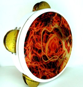 Resim Remo Skin Tef Tambourine Riq Marine W / Punched Cymbals 