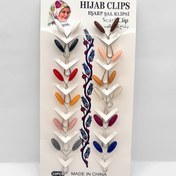 Resim 12 adet/Hijab Klips Rastgele Kart Kadın Modası Zarif Şal Klipsleri Şal Klipsleri Kadın Giyim Aksesuarları 