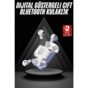 Resim Techno Stock 4 Adet Çift Kulaklık Dijital Göstergeli Yüksek Ses Kaliteli Bluetooth Kulaklık 