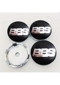 Resim Dashanshop 4 Adet 60mm Bbs Jant Başlığı Karbon Siyah Gümüş Renz Rm Rz Rg Rs 