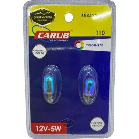 Resim Gözpar Oto Carub Diadem Ampul Krom Amber Park Ampulü T10 WY5W 12V Turuncu Işık Colormatik 2'li Takım 00 Şüscaroto Aksesuar 