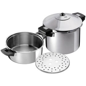 Resim Kuhn Rikon 3014 Duromatic İnox 8 + 4 Litre Düdüklü Tencere Seti 