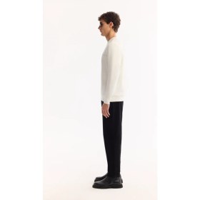 Resim AVVA Erkek Ekru Bisiklet Yaka Pamuklu Bi-Stretch Baskılı Regular Fit Sweatshirt A52Y1325 