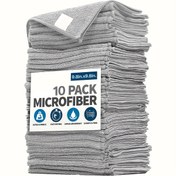 Resim 10 Adet Mikrofiber Temizlik Bezi - Araba Yıkama, Kurulama, Ev Temizliği, Pencere Silme İçin Çok Amaçlı Emici Havlular - Dayanıklı Mutfak ve Banyo Bezleri, Temizlik Malzemeleri 
