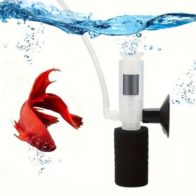 Resim Mini Akvaryum Filtre Sistemi | Yüksek Yoğunluklu Biyolojik Sünger | Sessiz Çalışma | Güç Gerektirmez | Hava Pompası Dahil | Küçük Balık Tankları İçin İdeal | Yüksek Kaliteli, Pil Gerektirmeyen | Su Kalitesini ve Oksijenlenmeyi Artırır, Biyolojik Filtreleme | Şeffaf Filtre Kasa 