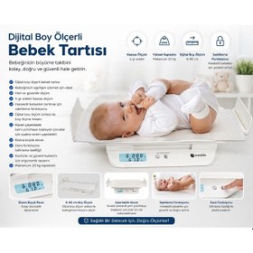 Resim Dijital Boy Ölçerli Bebek Tartısı Db6802 