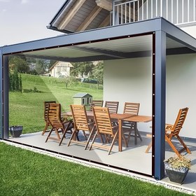 Resim 1 adet Kalınlaştırılmış Şeffaf Yağmur Kumaşı, Açık Hava Kampı Pikniği için 