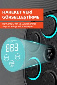 Resim Teknoloji Gelsin Boks Eğitim Makinesi Rgb Müzikli Bluetooth Hoparlör Genç Yetişkin Boks Egzersizi Eldiven Hediyeli 