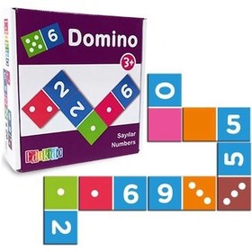 Resim Edu-3012 Ahşap Sayılar Domino -chiva 