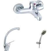 Resim Erce Mix Banyo + Kuğu Eviye Bataryası Duş Takımı 