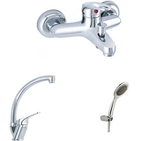 Resim Erce Mix Banyo + Kuğu Eviye Bataryası Duş Takımı 