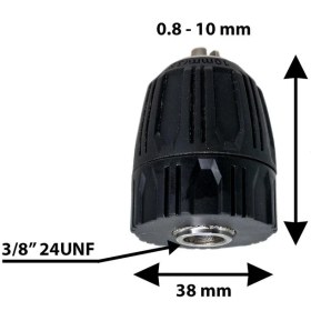 Resim Master 530250 Anahtarsız Plastik Mandren 0.8-10MM 3/8" - 24 Unf 