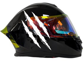 Resim Rivox Siyah Parlak Pençe R1 Edition Motosiklet KASK 