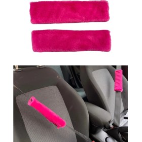 Resim Pelus Seyahat Emniyet Kemer Pedi Kilifi 2 Li Fusya Pembe 