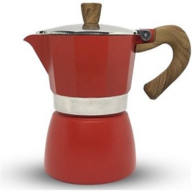 Resim Horecamark Aluminyum Moka Pot 6 Kupa Siyah 3 Cups Moka Pot 