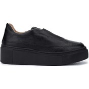 Resim Tamer Tanca Kadın Hakiki Deri Siyah Floter Sneakers & Spor Ayakkabı 937 01 Bn Ayk Sk24-25 Sıyah Fltr Siyah 