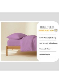 Resim Prime Sleeks %100 Pamuk Yastık Kılıfı 2 Adet - Lila - 50x70cm Lila 