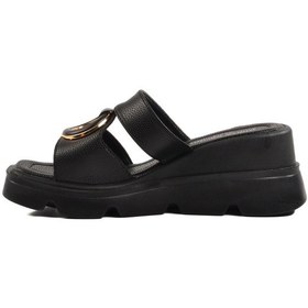 Resim Siyah Yüksek Taban Kadın Terlik Pc-7534 Z Siyah 