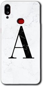 Resim MRCİLETİSİMmrc-164790 Beyaz Mermer Desenli A Harfi Kılıf Kapak Hayalet Ekran Yandan Gözükmez Samsung Galaxy A10s ile uyumlu 