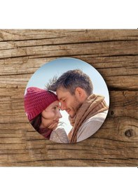 Resim Kişiye Özel Fotoğraflı Mdf İkili Bardak Altlığı Ahşap 