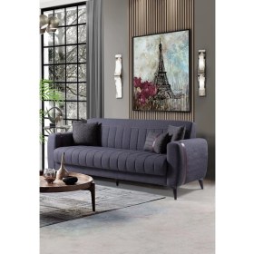 Resim İpek Mobilya Majör 3'lü Kanepe ( Koyu Gri ) 