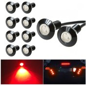 Resim 10 Adet 23mm 1.5w Dc9-80v Motosiklet Kartal Göz Işığı Tek Lens Kırmızı Işık Diğer 