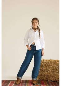 Resim Defacto Koyu Mavi Kız Çocuk Jean Pantolon F7166a8/nm34 KOYU MAVİ 