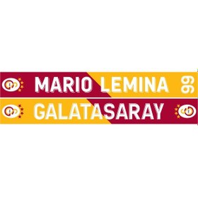 Resim Galatasaray Mario Lemina Welcome Şal Atkı U251167 Sarı - Kırmızı 