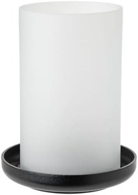 Resim Fener, buzlu cam-siyah, 22 cm 