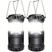 Resim 1 adet Süper Parlak COB LED Kamp Feneri, Taşınabilir Katlanabilir Acil Fener, Mat Metal Kaplama, PVC Malzeme, Pil ile Çalışan (AAA Dahil Değil), Sevgililer Günü, Şükran Günü, Noel, Yeni Yıl, Bahar Festivali için İdeal, Şarj Edilebilir Fener 